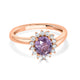 1.39ct Sapphire Rings with 0.24tct diamonds set in 14KT rose gold