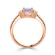 1.22ct Sapphire Rings with 0.10tct diamonds set in 14KT rose gold