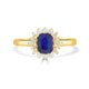 1.16ct Sapphire Ring with 0.19tct Diamonds set in 14K Yellow Gold