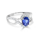 1.73ct Sapphire Ring with 0.3tct Diamonds set in 14K White Gold