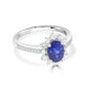 1.66ct Sapphire Ring with 0.43tct Diamonds set in 14K White Gold