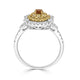 0.22ct Orange Diamond ring with 0.80tct diamond accents set in 14K two tone gold