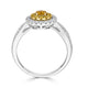 0.21ct Orange Diamond ring with 0.46tct diamond accents set in 14K two tone gold
