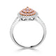 0.16ct Pink Diamond Ring with 0.60tct Diamonds set in 14K Two Tone Gold