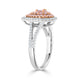 0.16ct Pink Diamond Ring with 0.60tct Diamonds set in 14K Two Tone Gold