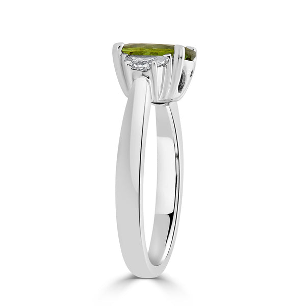 2.19ct Spehen ring with 0.33tct diamonds set in 18K white gold