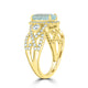 2.39ct Paraiba Rings  with 0.79tct diamonds set in 18KT yellow gold