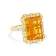 5.49 Fire Opal Rings with 0.52tct Diamond set in 14K Yellow Gold
