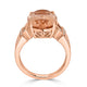 7.54ct Morganite ring with 0.11tct diamonds set in 14K two tone gold