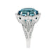 15.24Ct Blue Zircon Ring With 0.77Tct Diamonds In 14K White Gold