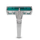 4.65ct Tourmaline ring with 0.29ct diamonds set in 14K white gold