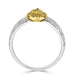 0.26tct Yellow Diamond ring with 0.27tct accent diamonds set in 18K two tone gold