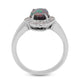 1.17ct Opal ring with 0.11tct diamonds set in 14K white gold