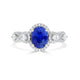 1.81ct Sapphire Ring with 0.46tct Diamonds set in 14K White Gold