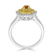 0.22ct Orange Diamond ring with 0.58tct diamond accents set in 14K two tone gold