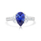 1.57ct Sapphire Ring with 0.44tct Diamonds set in 14K White Gold