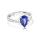 1.57ct Sapphire Ring with 0.44tct Diamonds set in 14K White Gold