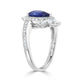 1.74ct Sapphire Ring with 0.73tct Diamonds set in 14K White Gold