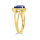 1.74ct Sapphire Ring with 0.15tct Diamonds set in 14K Yellow Gold