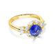 1.75ct Sapphire Ring with 0.62tct Diamonds set in 14K Yellow Gold