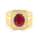 5.03Ct Ruby Ring With 0.31Tct Diamonds Set In 14K Yellow Gold