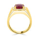 5.03Ct Ruby Ring With 0.31Tct Diamonds Set In 14K Yellow Gold