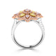 0.47ct Pink Diamond Ring with 0.8ct Diamonds set in 14K Two Tone