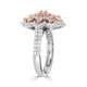 0.7ct Pink Diamond Ring with 0.77ct Diamonds set in 14K Two Tone