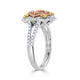 0.36ct Pink Diamond Ring with 0.61ct Diamonds set in 14K Two Tone
