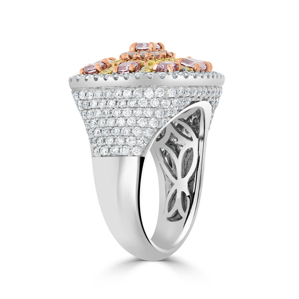 1.27ct Pink Diamond Ring with 1.54ct Diamonds set in 14K Two Tone