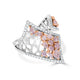 0.87ct Pink Diamond Ring with 0.58ct Diamonds set in 14K Two Tone