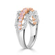 0.74ct Pink Diamond Ring with 0.55ct Diamonds set in 14K Two Tone