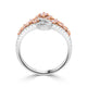 0.51ct Pink Diamond Ring with 0.49ct Diamonds set in 14K Two Tone