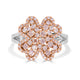 0.55ct Pink Diamond Ring with 0.79ct Diamonds set in 14K Two Tone