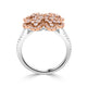 0.55ct Pink Diamond Ring with 0.79ct Diamonds set in 14K Two Tone