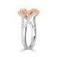 0.59ct Pink Diamond Ring with 0.35ct Diamonds set in 14K Two Tone