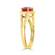 2.49ct Rhodonite Rings with 0.12tct Diamond set in 14K Yellow Gold