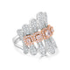 0.54tct Pink Diamond Ring with 0.9tct Diamonds set in 14K Two Tone gold
