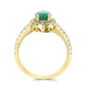 1.18ct Emerald Rings with 0.41tct diamonds set in 14kt yellow gold