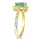 1.18ct Emerald Rings with 0.41tct diamonds set in 14kt yellow gold