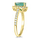 1.18ct Emerald Rings with 0.41tct diamonds set in 14kt yellow gold