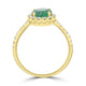 1.15ct Emerald Rings with 0.34tct diamonds set in 14kt yellow gold