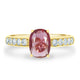 1.08Ct Ruby Ring With 0.29Tct Diamonds Set In 18K Yellow Gold