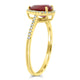 1.49Ct Ruby Ring With 0.14Tct Diamonds Set In 14K Yellow Gold