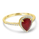 1.49Ct Ruby Ring With 0.14Tct Diamonds Set In 14K Yellow Gold