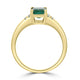 1.53ct Tourmaline With 0.25tct Halo Diamond Pave 14Kt Yellow Gold Band Ring