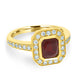 2.06Ct Ruby Ring With 0.42Tct Diamonds Set In 18K Yellow Gold