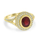 1.75ct Ruby Ring With 0.40tct Diamonds Set In 14K Yellow Gold