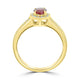 0.70Ct Ruby Ring With 0.27Tct Diamonds Set In 14K Yellow Gold