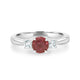 1.02Ct Ruby Ring With 0.21Tct Diamonds Set In 18K White Gold